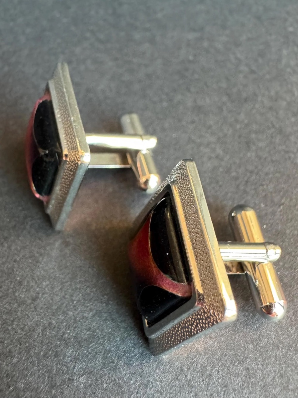 Cloisonne Enamel Cufflinks Tie Tack Set Japanese Shippo Boxed Formal Wedding - Picture 5 of 15